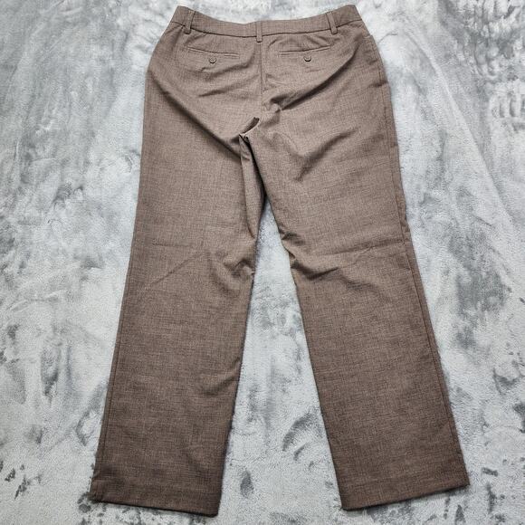 Vintage APT. 9 Pants Womens 12P PETITE Brown High Rise Straight Leg Trousers - Picture 2 of 12